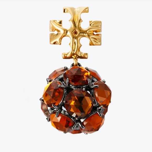 **** SOLD **** Tory Burch Roxanne Small Drop Earrings - Picture 3 of 8